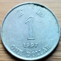 Moneda Hong Kong 1 Dollar 1997
