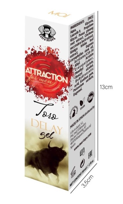 Toro Extra Strong, Gel intim pentru intarzierea ejacularii, 30 ml# (DB)