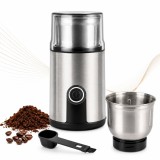 Rasnita de Cafea Otto 30Ryi,200 W, 75 g, Cutit Otel inoxidabil, Perie de curatare inclusa, Silver-Black