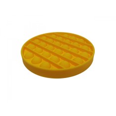 Jucarie antistres, Pop it, silicon, 13 cm, galben