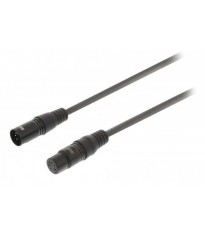 Cablu prelungitor digital XLR 5 pini tata - XLR 5 pini mama 0.5m gri