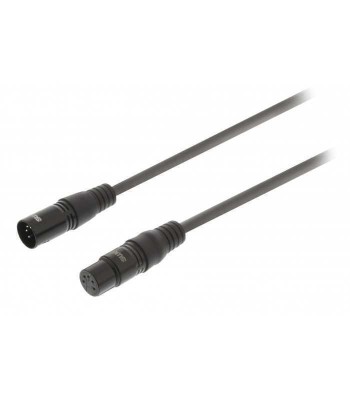 Cablu prelungitor digital XLR 5 pini tata - XLR 5 pini mama 0.5m gri foto