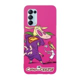 Husa compatibila cu Oppo A73 model Cow and Chicken Super Cow, Silicon, TPU, Viceversa, Transparent, Carcasa