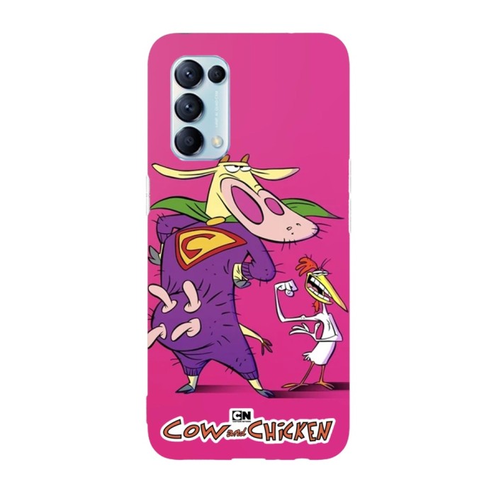 Husa compatibila cu Oppo Find X5 model Cow and Chicken Super Cow, Silicon, TPU, Viceversa