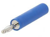 Adaptor Banană 2mm 10A 70VDC Albastru Nichelat 35,5mm