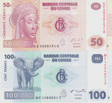 Bancnota Congo 50 si 100 Franci 2007/13 - P97b/98 UNC ( set x2 )