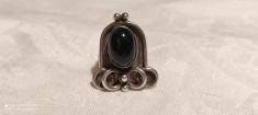 argint INEL MASIV cu ONIX unic OPULENT manopera EXCEPTIONALA de efect VECHI splendid