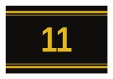 Sticker autoadeziv nr. 11 - Signetten SAFE auriu pe fundal negru