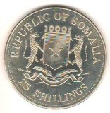 SV * Somalia 25 SHILLINGS 2000 * PAPA PAUL IOAN II * ICOANELE MILENIULUI, Africa, Nichel