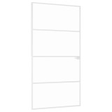 Cumpara ieftin Usa de interior alb 102x201,5 cm sticla securiz./aluminiu slim
