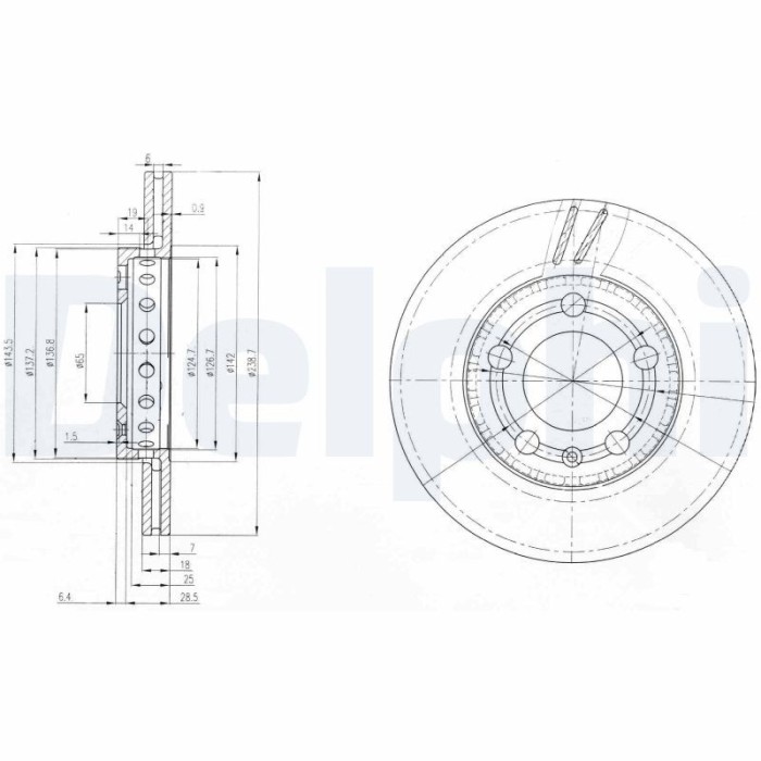 DELPHI BG3695 Disc frana