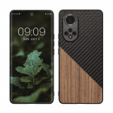 Husa Kwmobile pentru Honor 50, Lemn, Maro/Negru, 59062.01, Carcasa