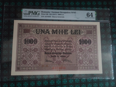 Bancnota 1.000lei din 1917 PMG64 foto