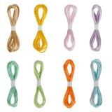 Set șireturi Satinat, 8 Buc, 1.8m, Multicolor, Poliester