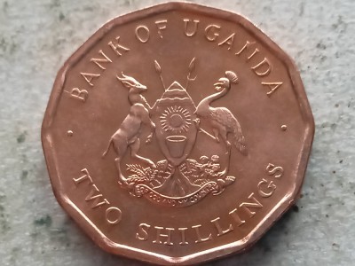 UGANDA-2 SHILLINGS 1987 foto
