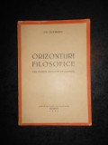 ION ZAMFIRESCU - ORIZONTURI FILOSOFICE. IDEI, OAMENI, PROBLEME DE CULTURA (1942)