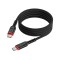 Cablu Date Si Incarcare Hoco Usb-C La Usb-C, Power Delivery 60W, X59 Victory, Lungime 1m, Textil, Negru