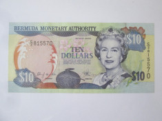 Rara! Bermuda 10 Dollars 2000 UNC foto