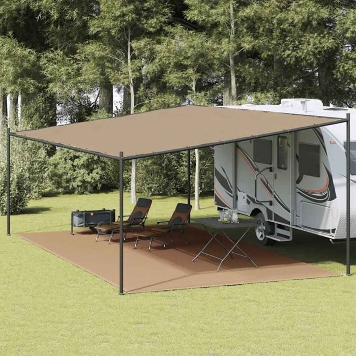 vidaXL Covor pentru cort, gri taupe, 400x800 cm, HDPE 310755