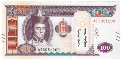 MONGOLIA █ bancnota █ 100 Tugrik █ 2020 █ P-73 █ UNC █ necirculata foto