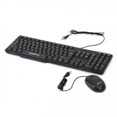 Kit tastatura si mouse Omega OKM05 USB Black foto
