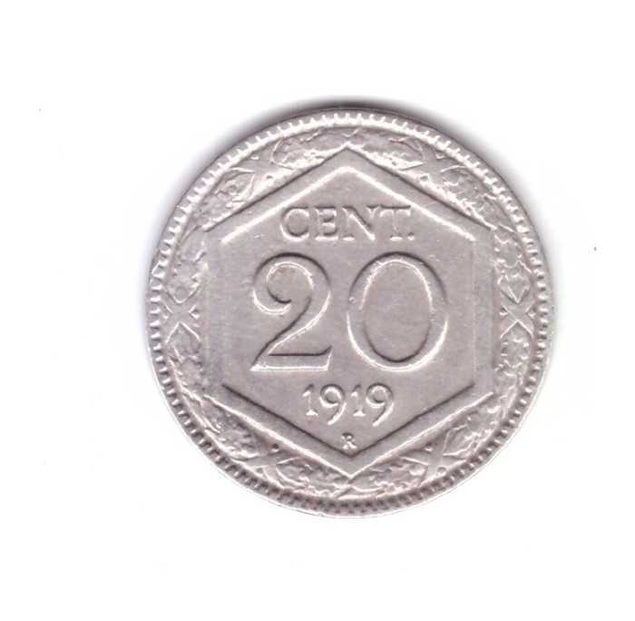 Moneda Italia 20 centesimi/cent 1919 R, stare buna, curata