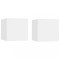 Noptiere, 2 buc., alb, 30,5x30x30 cm, lemn prelucrat