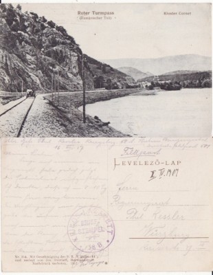 Manastirea Cornet- Valcea-cale ferata, drezina-cenzura WWI, WK1 foto