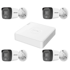 Sistem de supraveghere basic 4 camere supraveghere exterior 2MP Microfon Hikvision Turbo HD SafetyGuard Surveillance