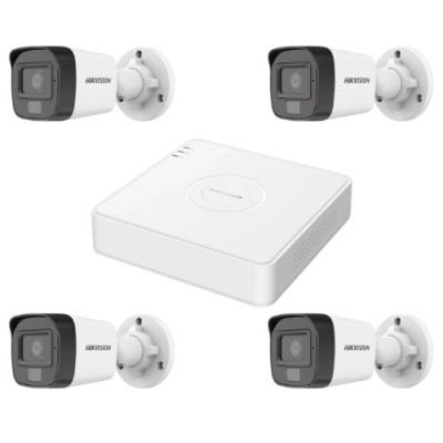 Sistem de supraveghere basic 4 camere supraveghere exterior 2MP Microfon Hikvision Turbo HD SafetyGuard Surveillance foto