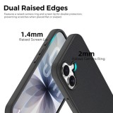 Husa compatibila cu iPhone 16, MagSafe, Design Woven, Soft Touch, Antisoc, Negru