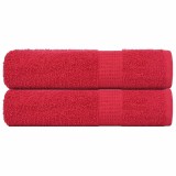VidaXL Prosoape de m&acirc;nă 2 buc Roșu 50x100 cm 360 g/m&sup2; 100% bumbac