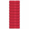 VidaXL Prosoape pentru oaspeți 10 buc Roșu 360 g/m&sup2; 100% bumbac