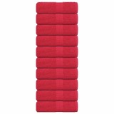 vidaXL Prosoape pentru oaspeți 10 buc Roșu 360 g/m&sup2; 100% bumbac
