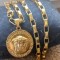 Lant +medalion INOX placat model Medusa --VERSACE-- =70 ron