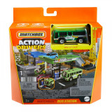 Matchbox set action drivers statia de autobuz, Mattel