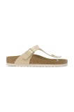 Birkenstock slapi Gizeh femei, culoarea bej, cu toc plat, 1013075