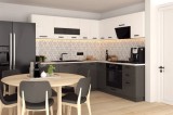Bucatarie Daria colt V2 Alb Antracit