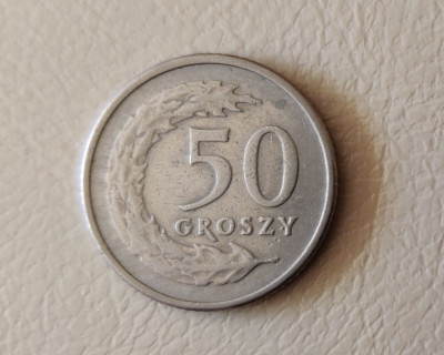 Polonia - 50 groszy (1992) monedă s044 foto