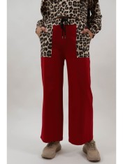 PANTALONI SPORT CU BUZUNARE ELASTIC IN TALIE DAHNA TALIE UNICA Visiniu