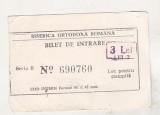 Bnk div Bilet intrare - Manastirea Varatec 1982