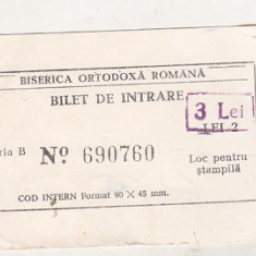 bnk div Bilet intrare - Manastirea Varatec 1982