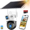 Camera Supraveghere Dubla VisionHub&reg;, conexiune 4G cartela SIM, Incarcare Solara, Baterie 12000mAh, Panou Solar10 w, Vizualizare 360&deg;, Conectare Telef