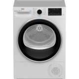 Uscator de rufe Beko B3T40239WEU, Pompa de caldura, 10 kg, Clasa C, 15 programe, Child Lock, Digital Display, Iluminare tambur, Alb