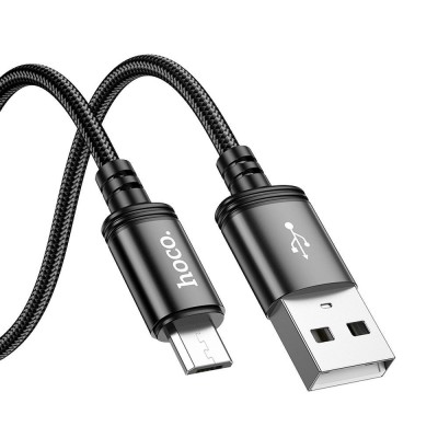 Cablu USB-A la Micro-USB Hoco X89 , 2.4A, 2m, Negru foto