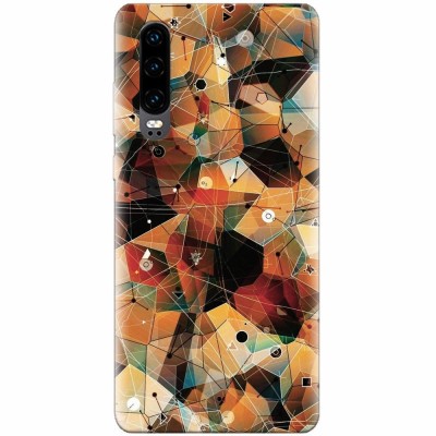 Husa silicon pentru Huawei P30, Abstract Triangles Connected Lines foto