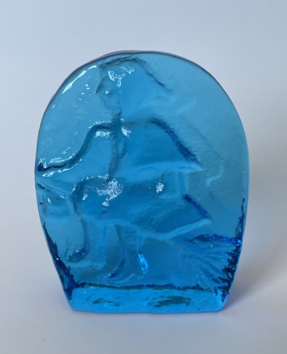 Vrăjitoare pe mătură, cristal suflat manual design Chr. Sjogren, Lindshammar (3)