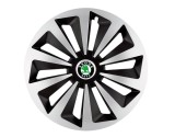 Cumpara ieftin Set 4 capace roti Fox Gri-Negru R16 pentru gama auto Skoda, Autohelix MSA