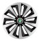 Set 4 capace roti Fox Gri-Negru R15 pentru gama auto Skoda