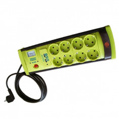 Prelungitor cu Protectie 8 Prize si USB, Cablu 3m, 3x1mm Vipex MNR3915 foto